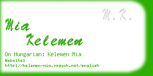 mia kelemen business card